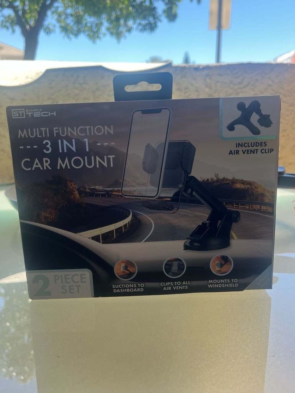 Simply Tech 3 in 1 Gravity Claw Car Mount, Black